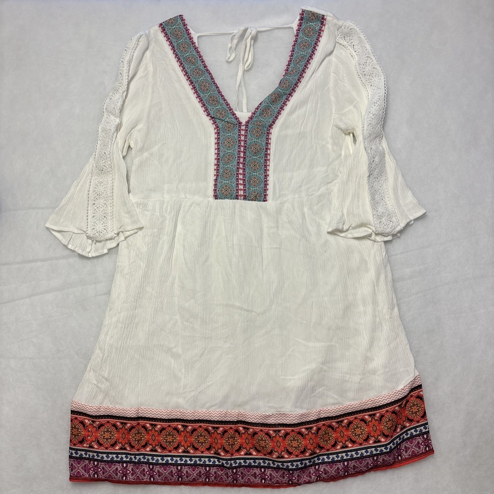 White Mark Embroidered Gabrielle Classic Dress For Women